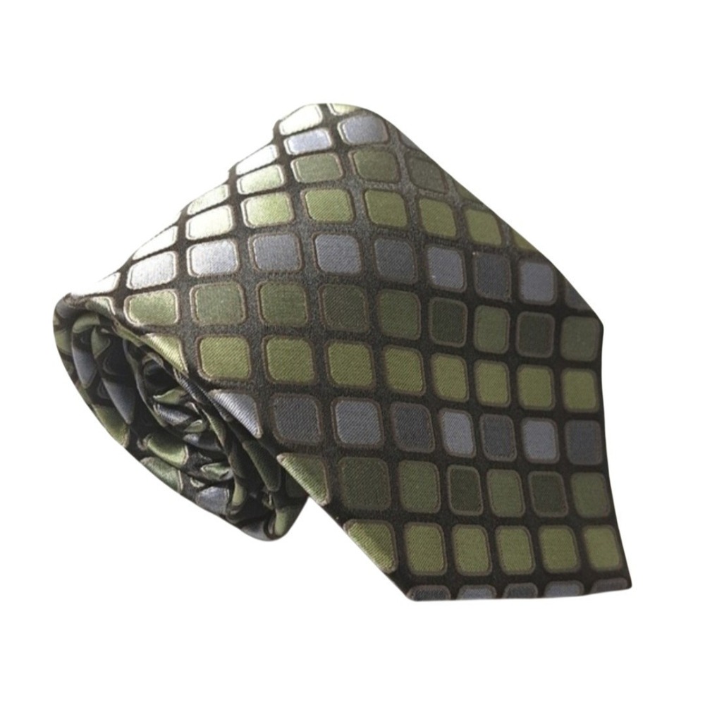 Vintage Jospeh‎ Abboud Men's Classic Tie Green/Blue 100% Silk
